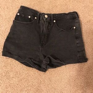 Madewell Black Jean Shorts